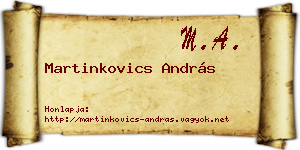 Martinkovics András névjegykártya